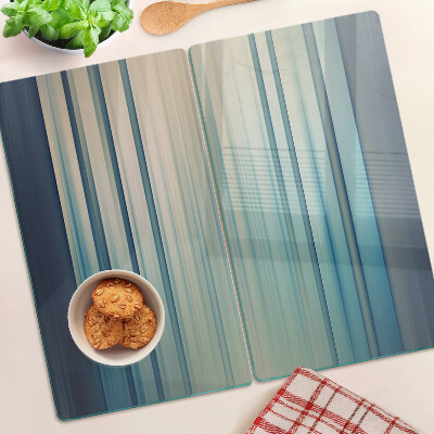Planche à découper en verre Lignes abstraites dans des tons de bleu