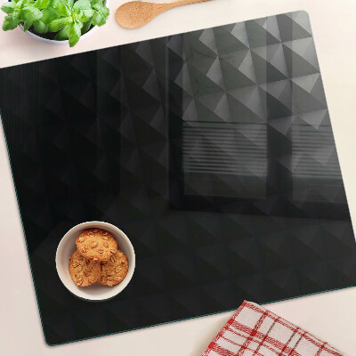 Planche à découper verre Motifs géométriques dans les tons de noir