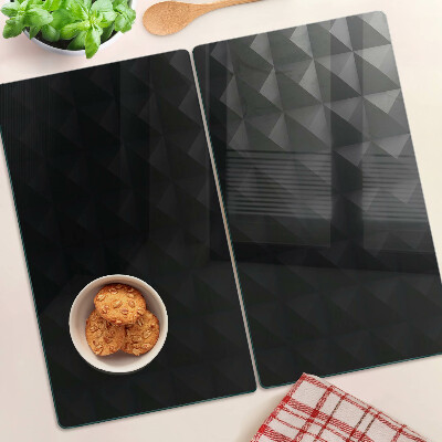 Planche à découper verre Motifs géométriques dans les tons de noir
