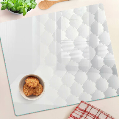 Planche à découper verre Motif hexagonal