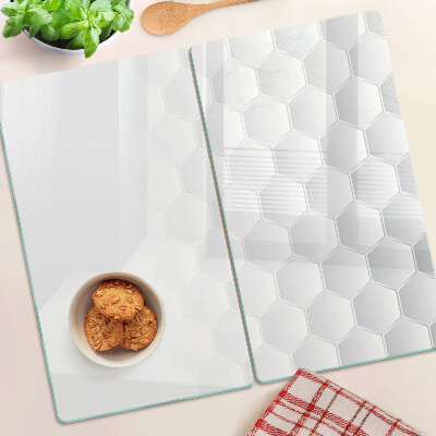 Planche à découper verre Motif hexagonal