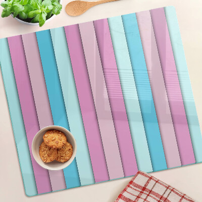 Planche à découper verre Géométrie aux couleurs pastel