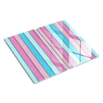 Planche à découper verre Géométrie aux couleurs pastel