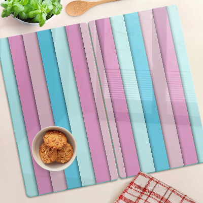 Planche à découper verre Géométrie aux couleurs pastel