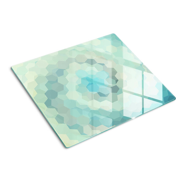 Planche à découper verre Formes géométriques dans les tons de bleu