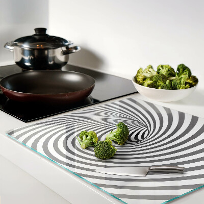 Planche à découper verre Motif en spirale optique