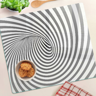 Planche à découper verre Motif en spirale optique
