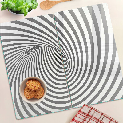 Planche à découper verre Motif en spirale optique