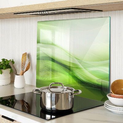 Planche à découper en verre Ondes et dégradés verts