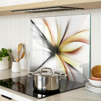 Planche à découper en verre Abstrait floral aux lignes dynamiques