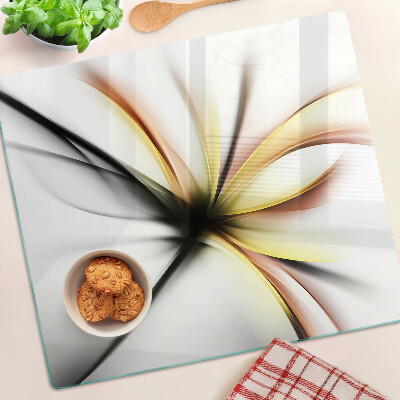 Planche à découper en verre Abstrait floral aux lignes dynamiques