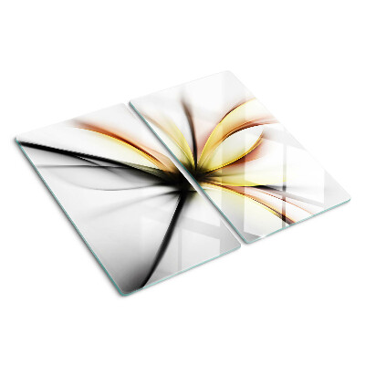 Planche à découper en verre Abstrait floral aux lignes dynamiques