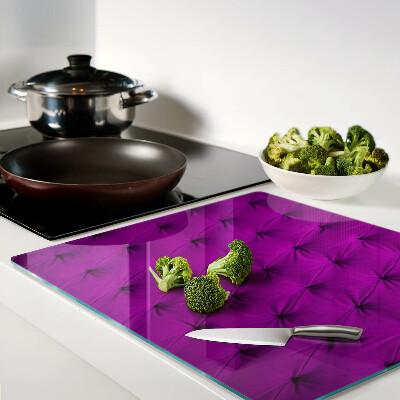 Planche à découper verre Quilting violet