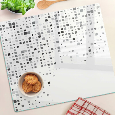 Planche à découper en verre Motifs géométriques dans les tons de gris