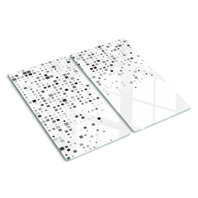 Planche à découper en verre Motifs géométriques dans les tons de gris