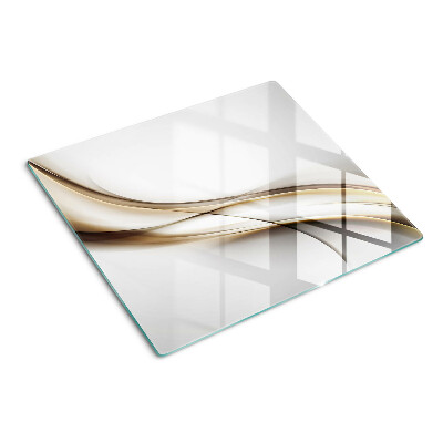 Planche à découper en verre Des vagues dans les tons beiges