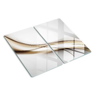 Planche à découper en verre Des vagues dans les tons beiges