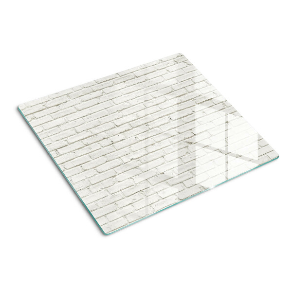 Planche à découper verre Mur de briques en blanc