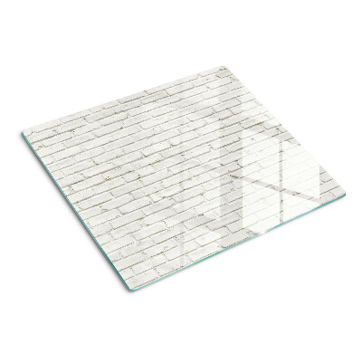 Planche à découper verre Mur de briques en blanc