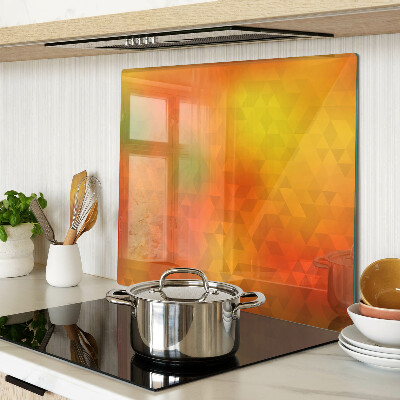 Planche à découper en verre Géométrie dans les tons orange