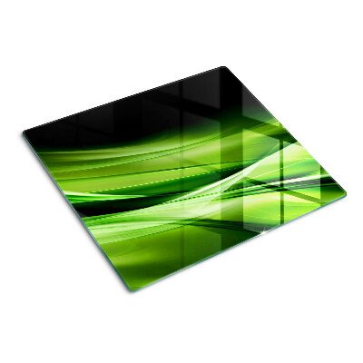 Planche à découper en verre Vagues abstraites vertes