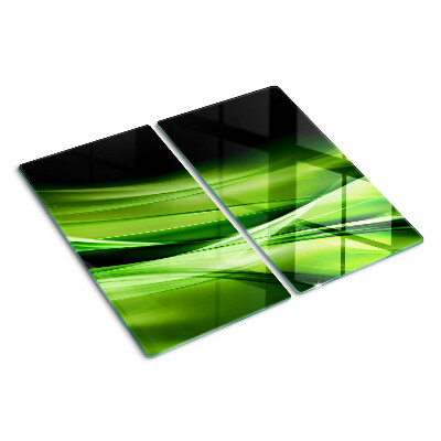 Planche à découper en verre Vagues abstraites vertes