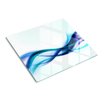 Planche à découper verre Des vagues aux tons bleus et turquoise