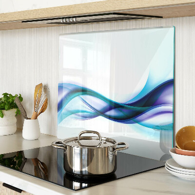 Planche à découper verre Des vagues aux tons bleus et turquoise