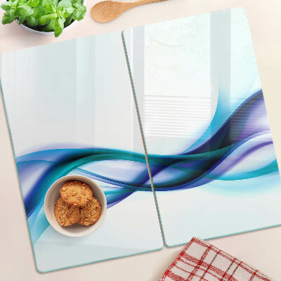 Planche à découper verre Des vagues aux tons bleus et turquoise