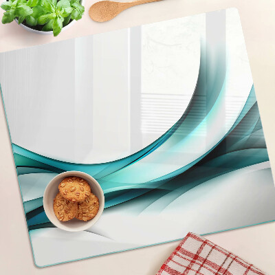 Planche à découper verre Des vagues aux nuances de bleu