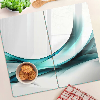 Planche à découper verre Des vagues aux nuances de bleu