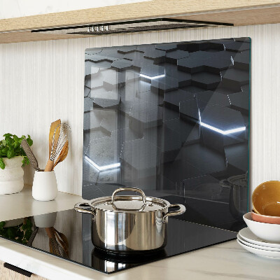 Planche à découper en verre Motif hexagonal avec effet 3D