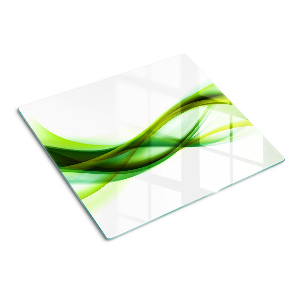 Planche à découper en verre Des vagues aux nuances de vert