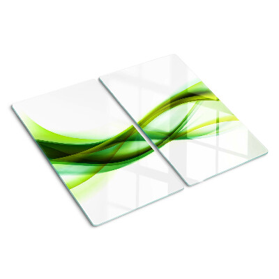 Planche à découper en verre Des vagues aux nuances de vert