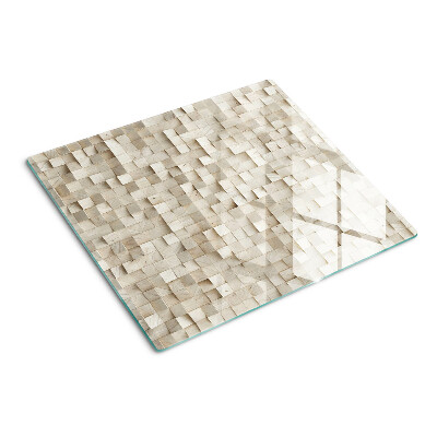 Planche à découper en verre Motif mosaïque dans des tons neutres