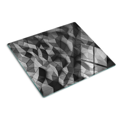 Planche à découper verre Motif géométrique abstrait dans des tons de gris