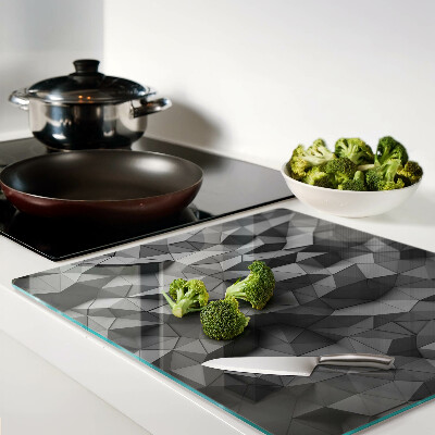 Planche à découper verre Motif géométrique abstrait dans des tons de gris