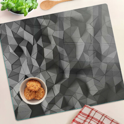 Planche à découper verre Motif géométrique abstrait dans des tons de gris
