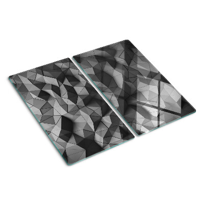 Planche à découper verre Motif géométrique abstrait dans des tons de gris