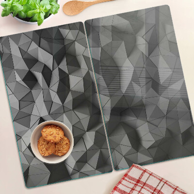 Planche à découper verre Motif géométrique abstrait dans des tons de gris
