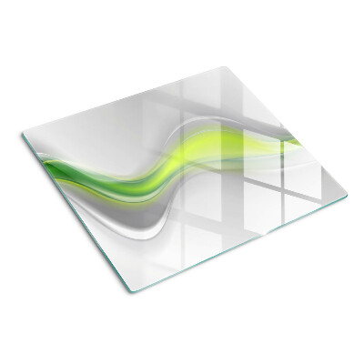Planche à découper verre Des vagues aux nuances de vert