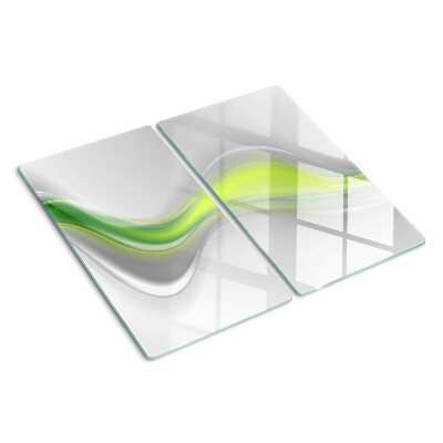 Planche à découper verre Des vagues aux nuances de vert