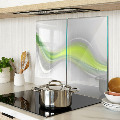 Planche à découper verre Des vagues aux nuances de vert