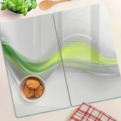 Planche à découper verre Des vagues aux nuances de vert