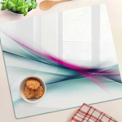 Planche à découper verre Vagues de couleurs abstraites