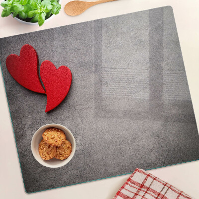 Planche à découper verre Coeur en arrière-plan de la fenêtre