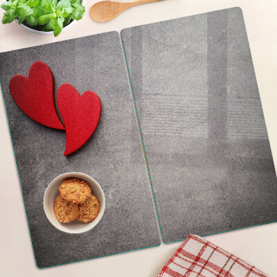 Planche à découper verre Coeur en arrière-plan de la fenêtre