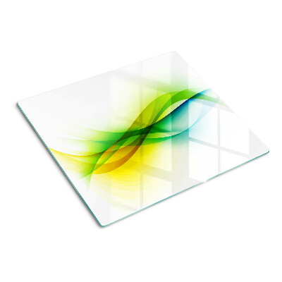 Planche à découper verre Vagues de couleurs abstraites