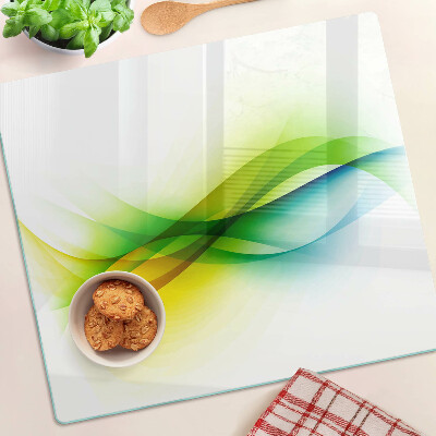 Planche à découper verre Vagues de couleurs abstraites