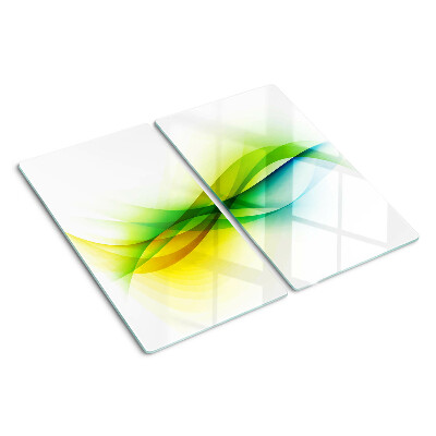 Planche à découper verre Vagues de couleurs abstraites